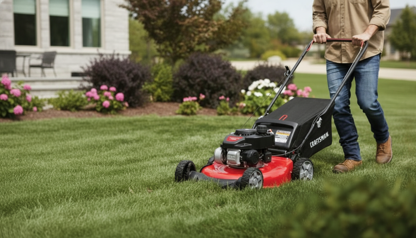 21-Inch 140cc Gas Push Mower: 3-in-1 Mulch & Bag