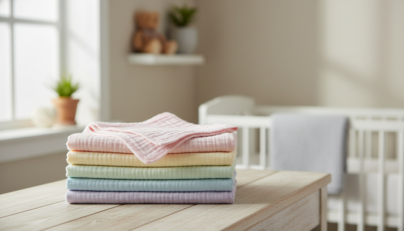 6-Pack Baby Cotton Towels for Newborns: Soft & Breathable