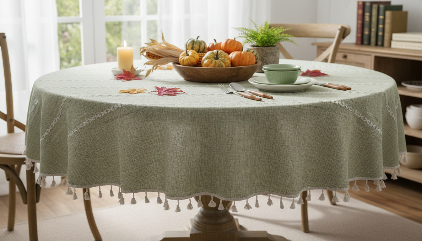 Green Cutwork Tablecloth: Airy Texture for Everyday Tables