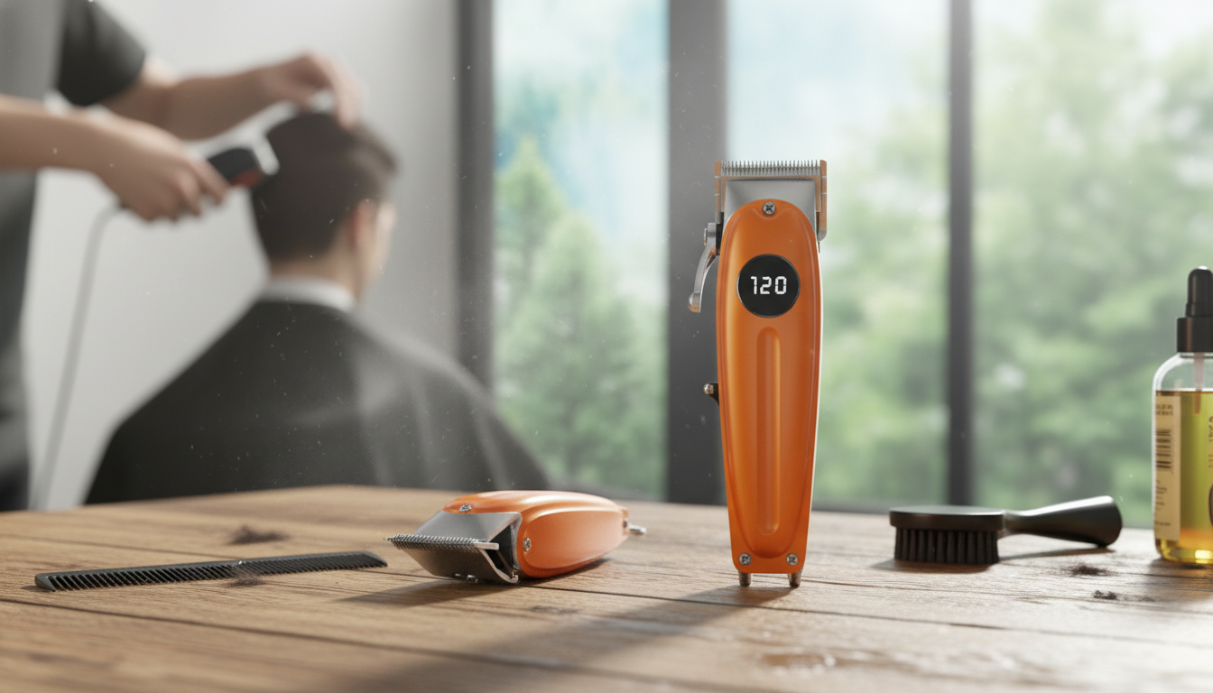 Rechargeable Hair Clippers: Powerful Motor + LCD Guide