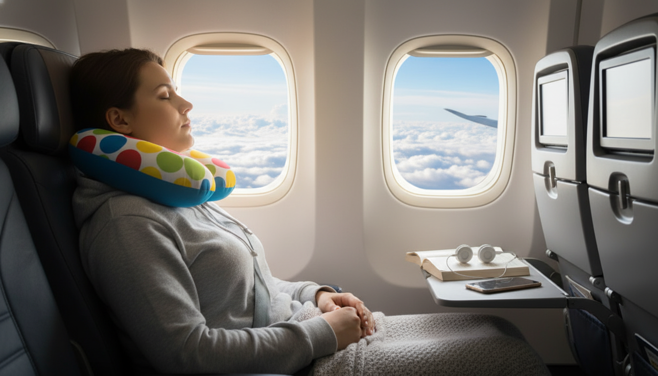 U-Shape Memory Foam Neck Pillow for Travel Comfort