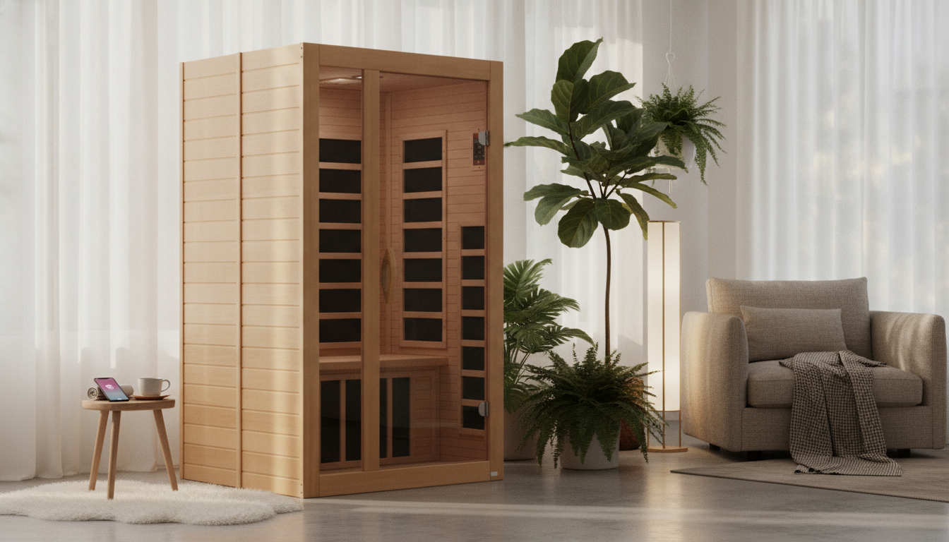 1–2 Person Low EMF Infrared Sauna w/ Bluetooth Audio