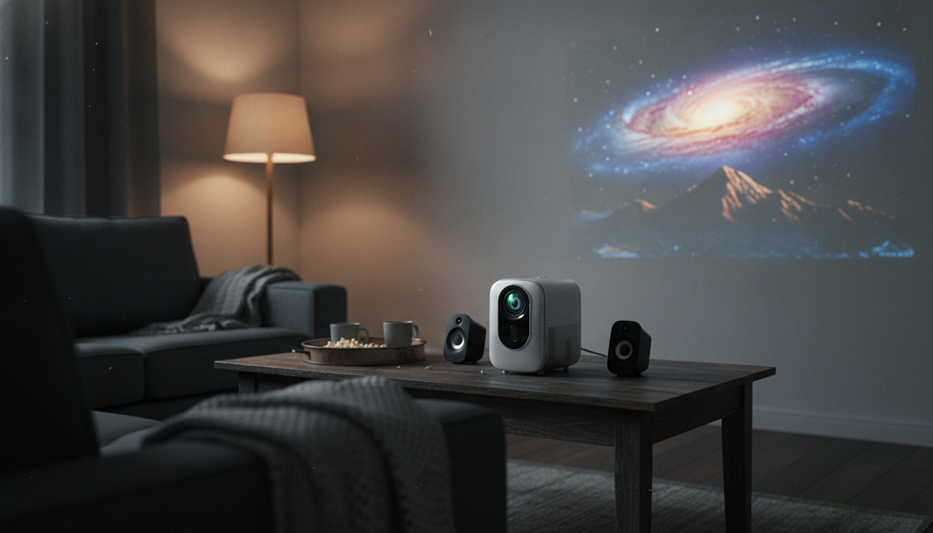1080P Smart Projector: Dolby Audio, Dual-Band WiFi