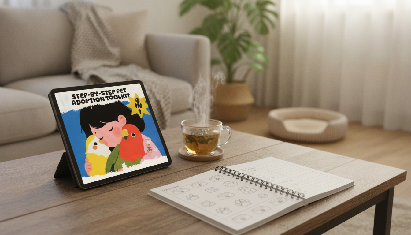 Calm Pet Adoption Plan: 4-in-1 Toolkit for Week One