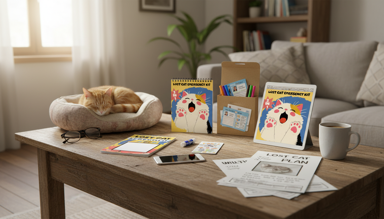 Lost Cat Emergency Kit Bundle: Checklist, ID & Tips