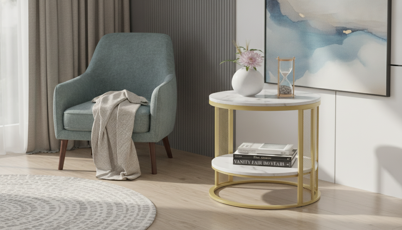 Marble Round Accent Side Table: Style, Size & Care