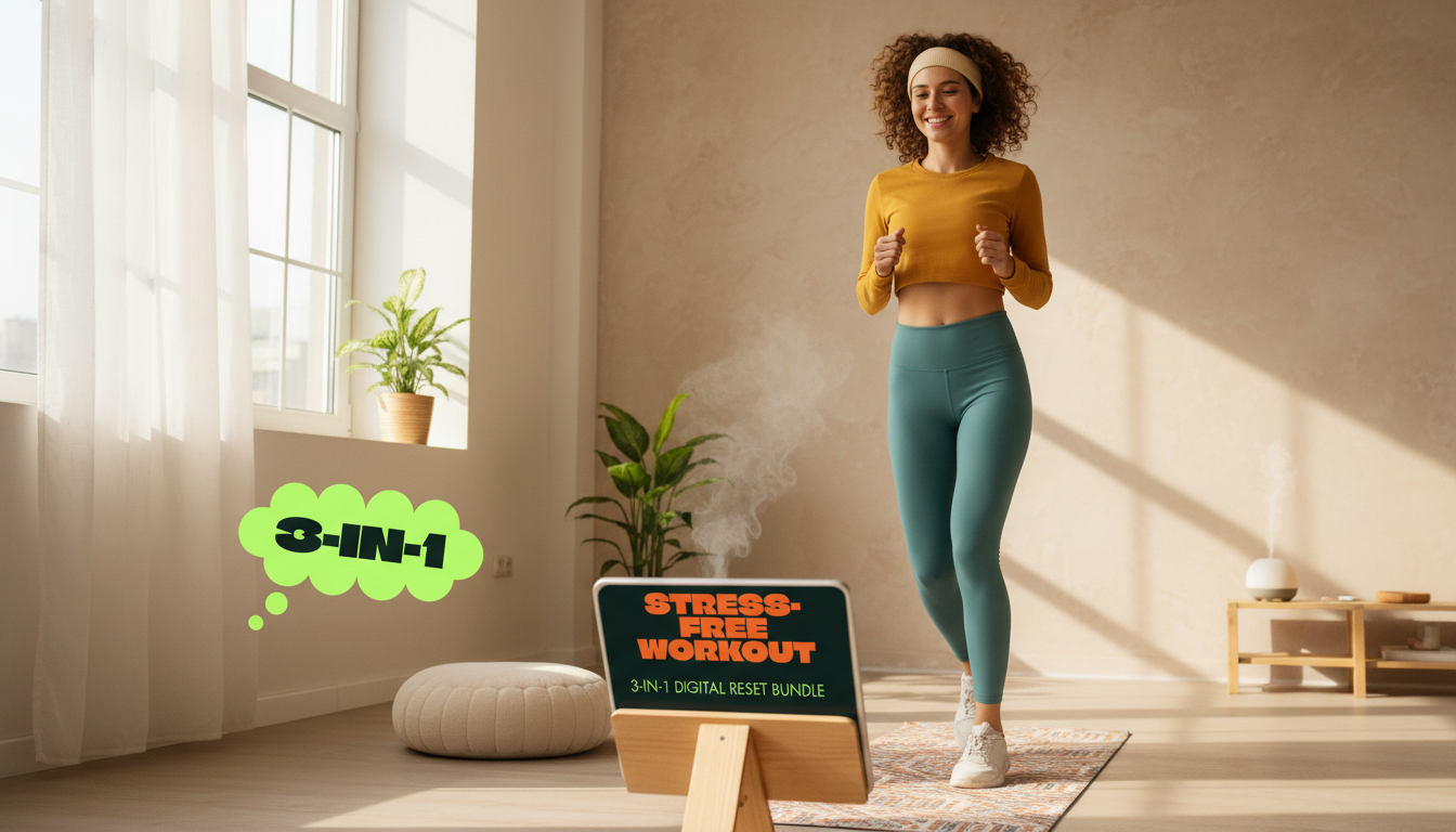 Stress-Relief Workout Kit: 3-in-1 Digital Reset Bundle