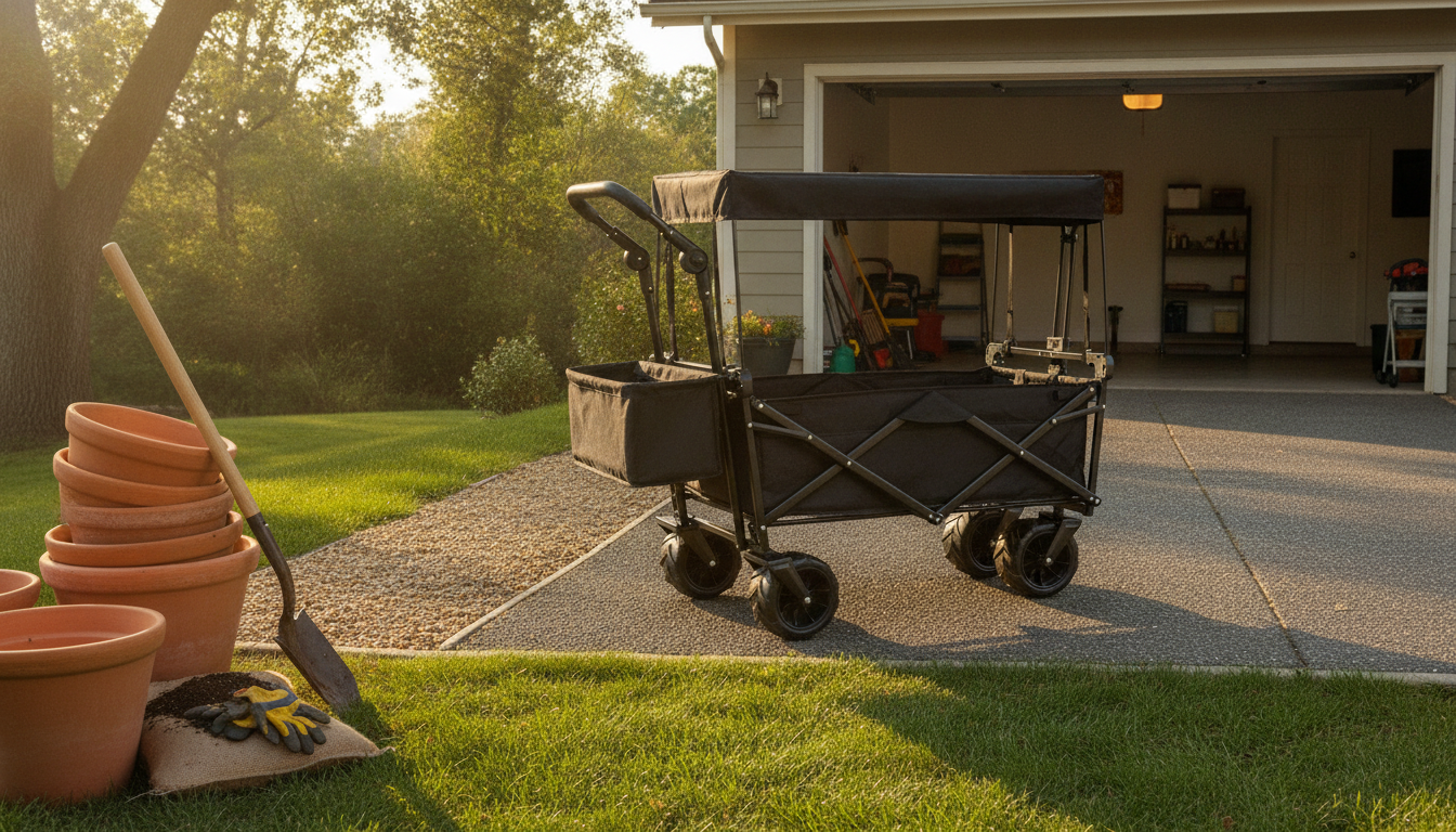 All-Terrain Garden Wagon on Sand, Gravel & Grass